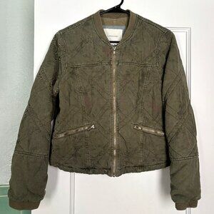 Anthropologie Quilted Bomber Jacket